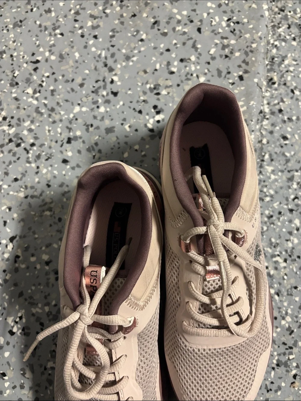 U.S. Polo Assn. Women Beige & Mauve Athletic Sneakers